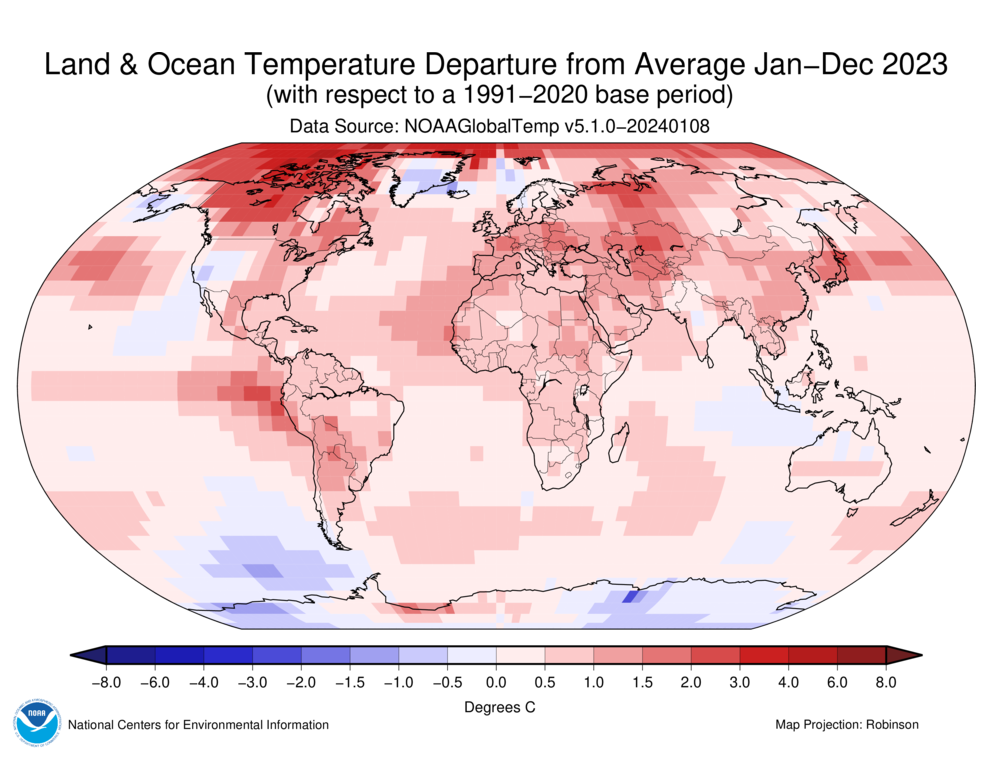 NOAA Global Temperatures Heatmap